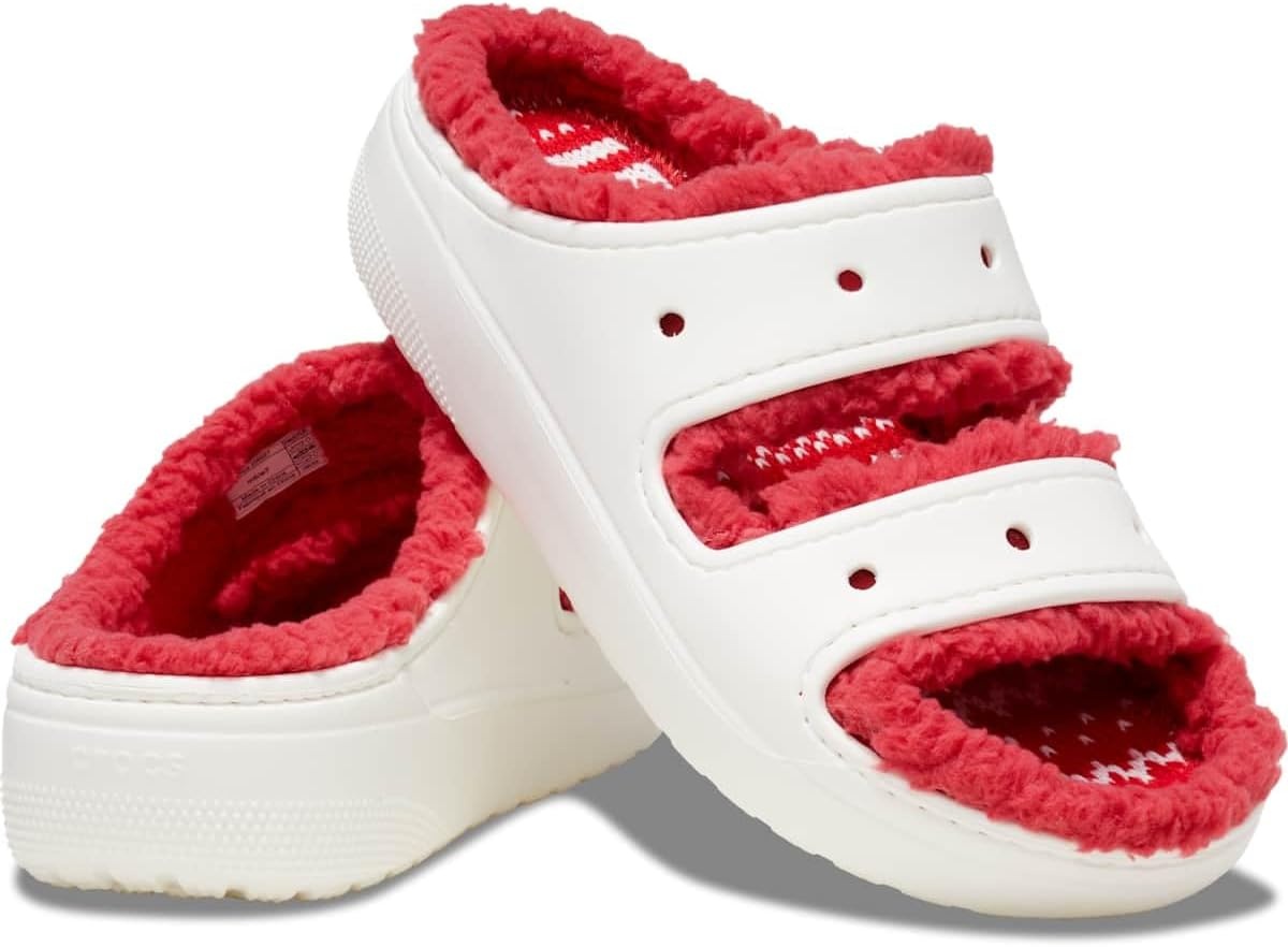 image:imageCrocs Classic ClogsWhiteHoliday Print