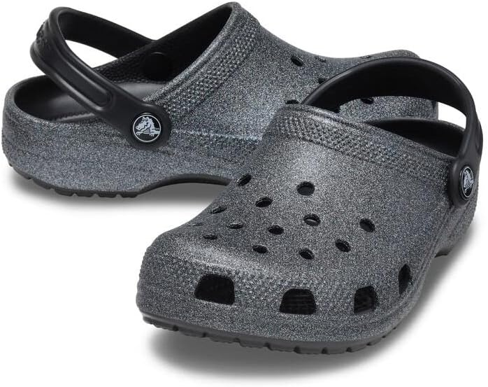 image:imageCrocs Kids Classic Glitter ClogBlackSilver Glitter