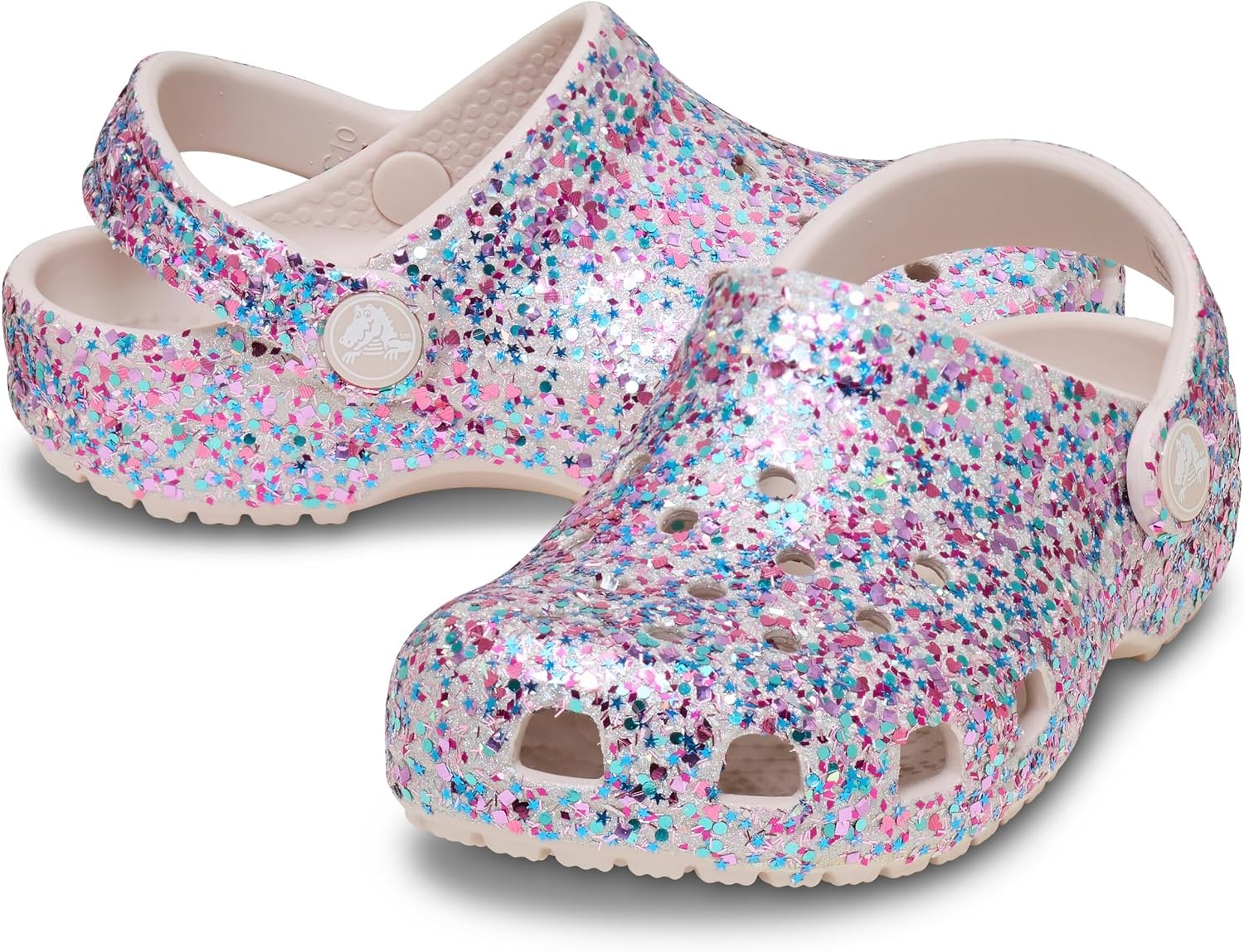 image:imageCrocs Kids Classic Glitter ClogCocoa Crme
