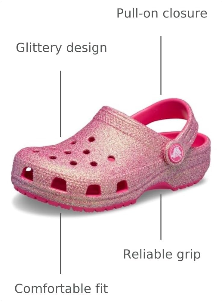 image:imageCrocs Kids Classic Glitter ClogDragon Fruit