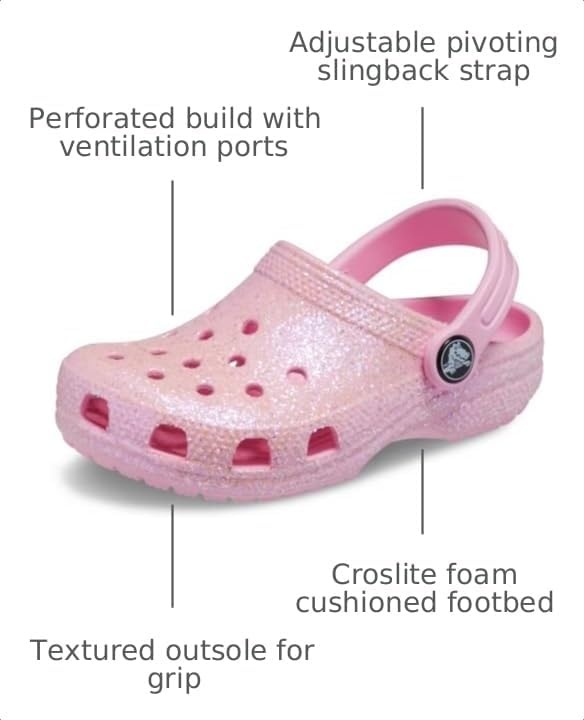 image:imageCrocs Kids Classic Glitter ClogFlamingo