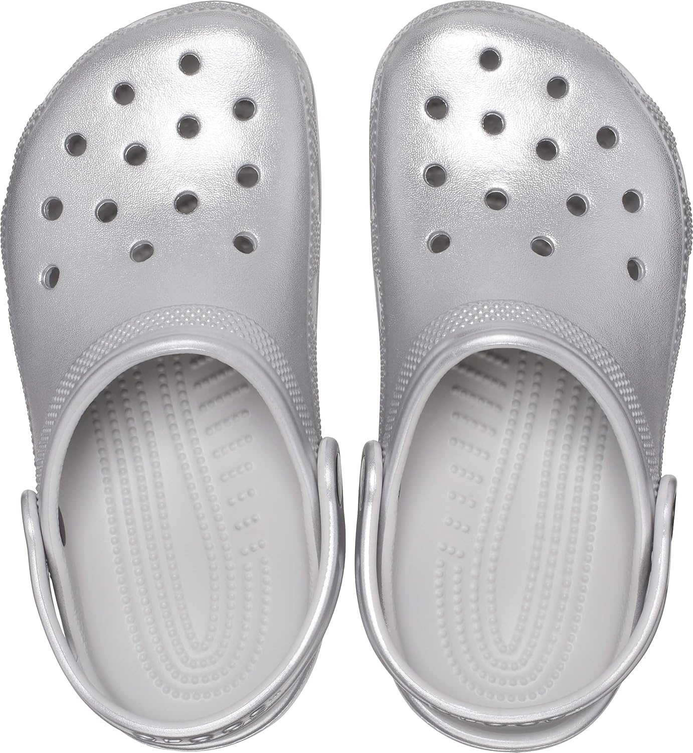 image:imageCrocs Kids Classic Glitter ClogSilver Metallic