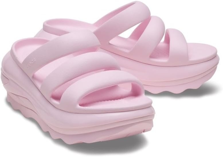 image:imageCrocs unisexadult Mega Crush Triple Strap SandalPink Milk