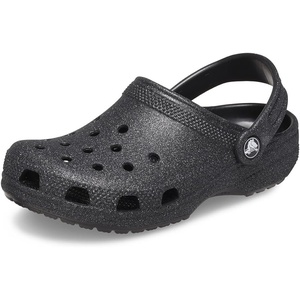 Crocs Kids’ Classic Glitter Clog(Black Glitter)