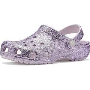Crocs Kids’ Classic Glitter Clog(Grape Ice)