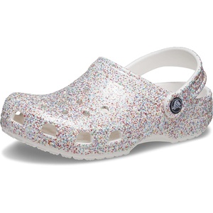 Crocs Kids’ Classic Glitter Clog(Neon Purple/Multi)