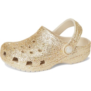 Crocs Kids’ Classic Glitter Clog(Sandstone)