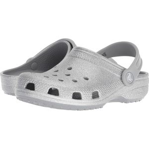 Crocs Kids’ Classic Glitter Clog(Silver)
