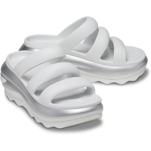 Crocs unisex-adult Mega Crush Triple Strap Sandal(Moonlight/Silver Metallic)