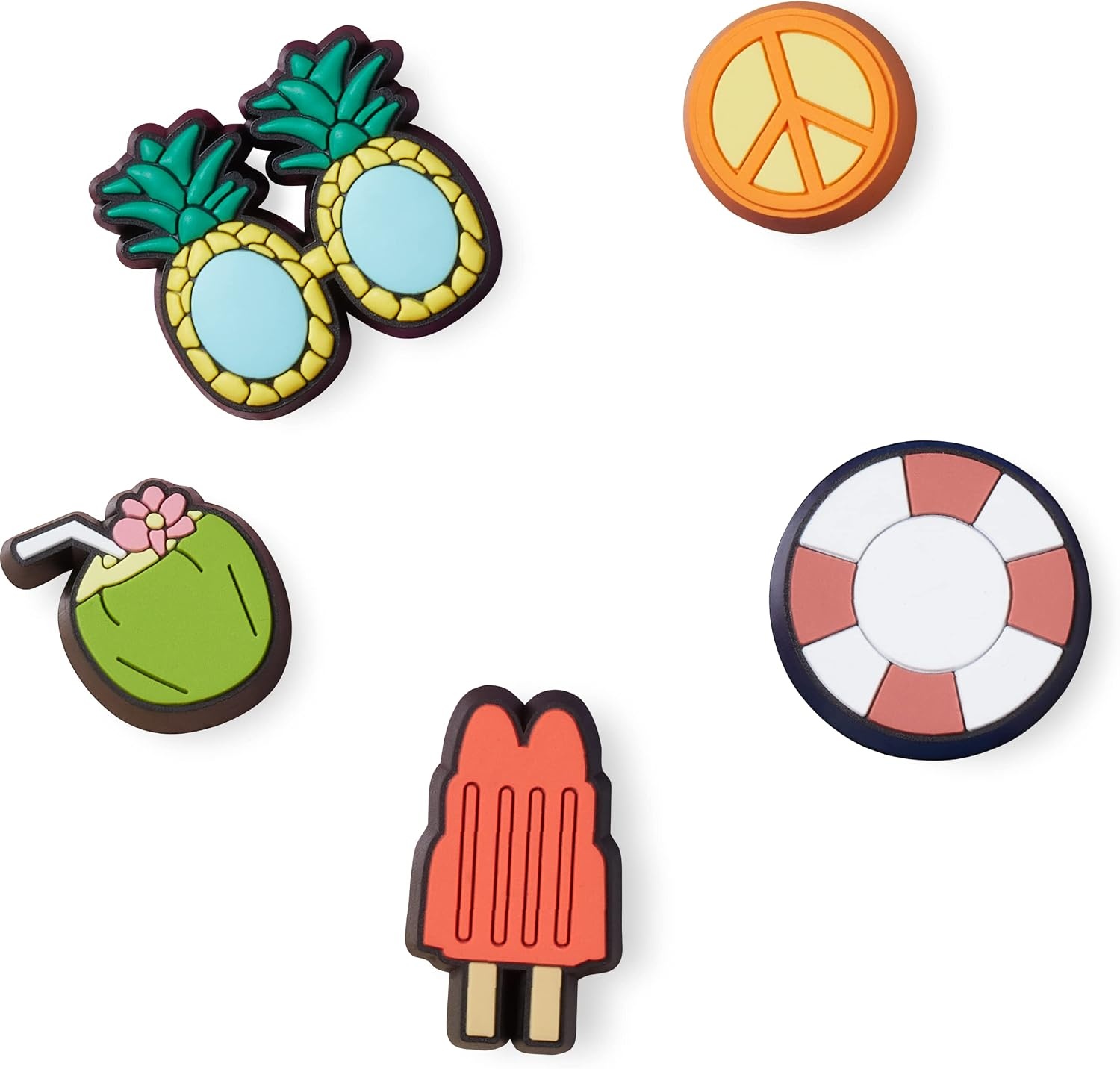 image:imageCrocs 5Pack Shoe Charms Jibbitz Happy Summer One Size