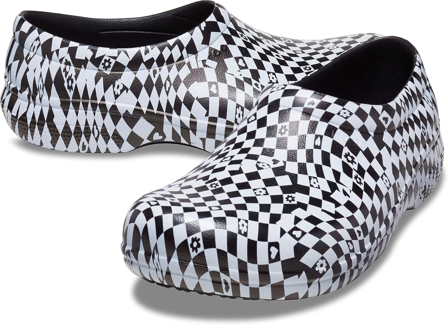 image:imageCrocs Adult On The Clock Clogs Slip On Slip Resistant Work ShoesBlackWhite