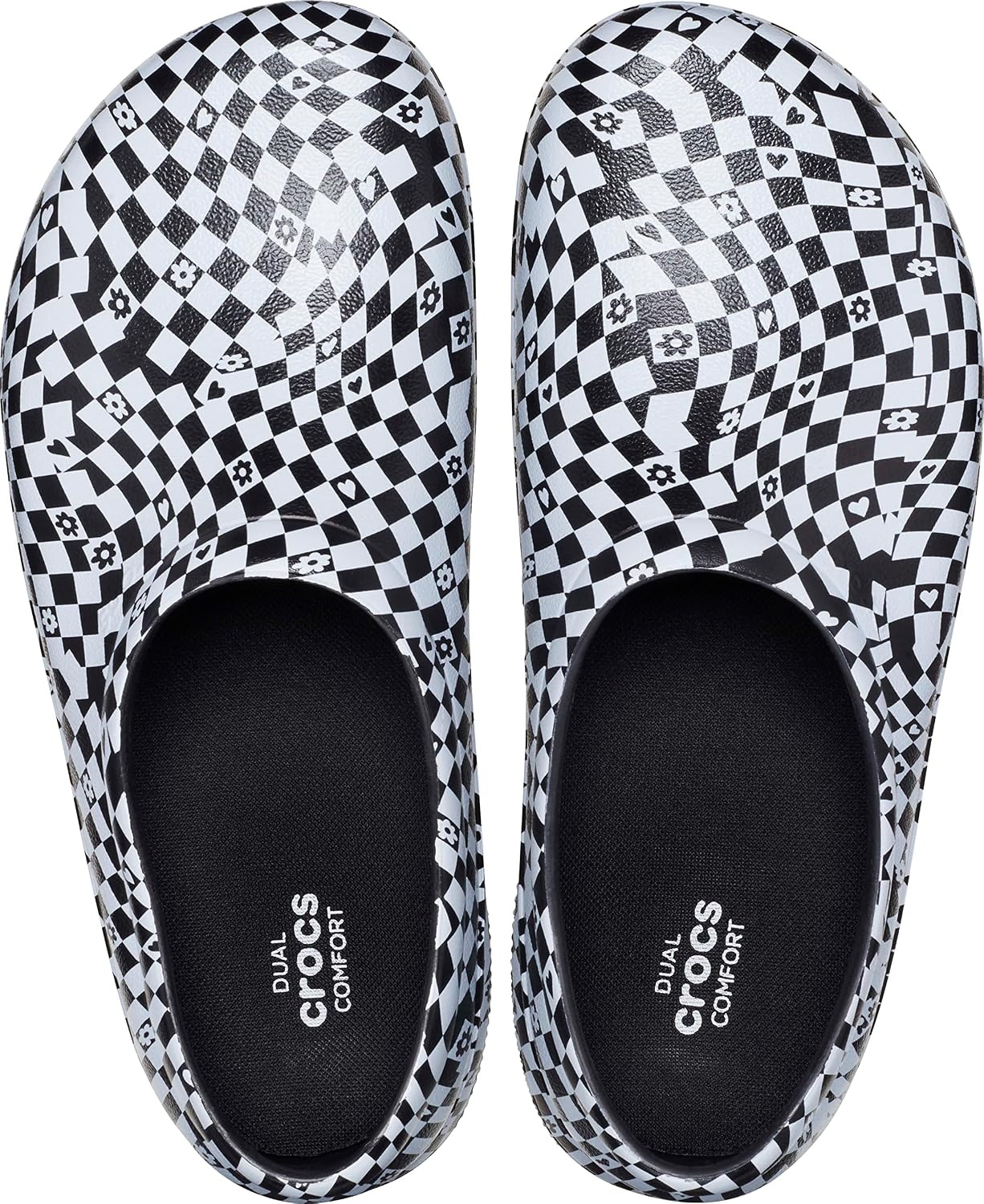 image:imageCrocs Adult On The Clock Clogs Slip On Slip Resistant Work ShoesBlackWhite