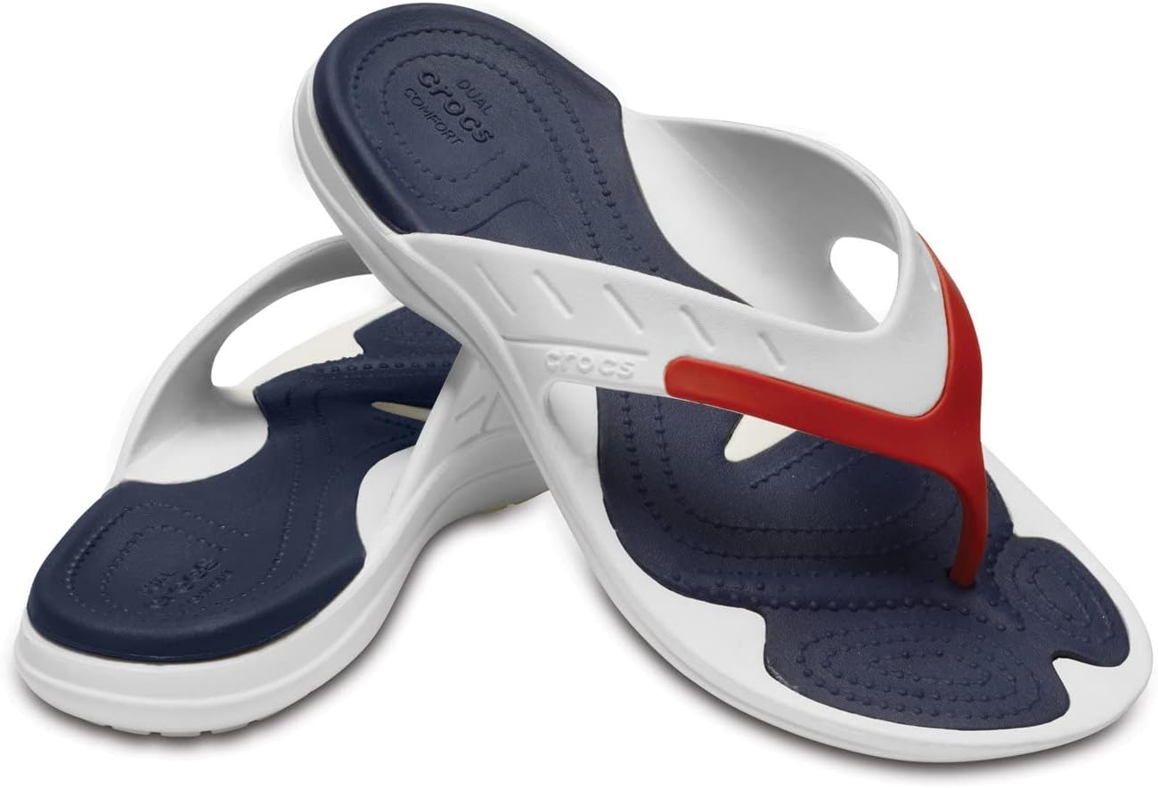 image:imageCrocs Athens Thong SandalWhite Red Navy
