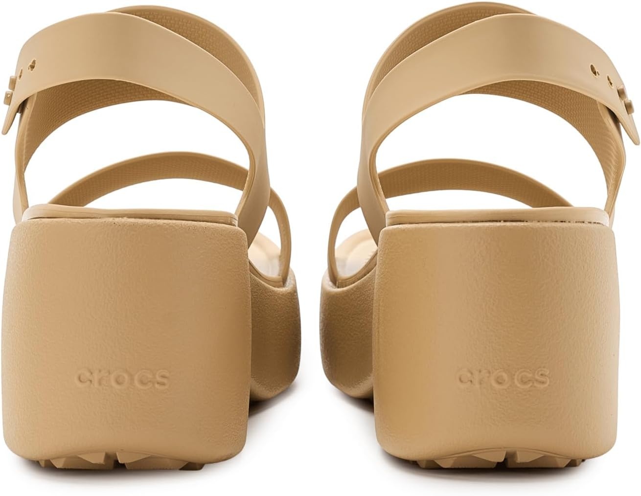 image:imageCrocs Brooklyn Sky Sandals Wedge SandalsCashew