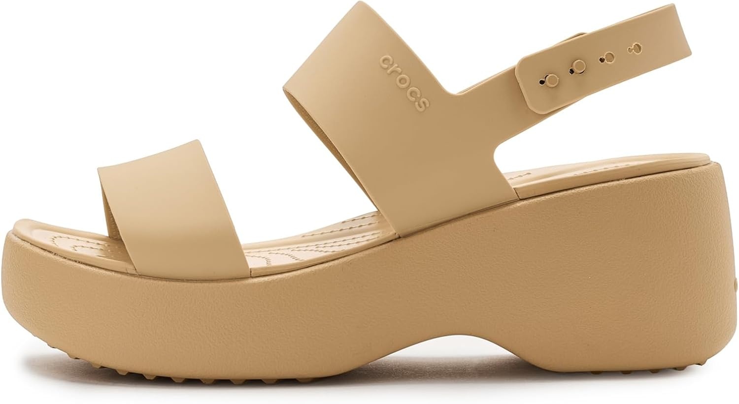image:imageCrocs Brooklyn Sky Sandals Wedge SandalsCashew