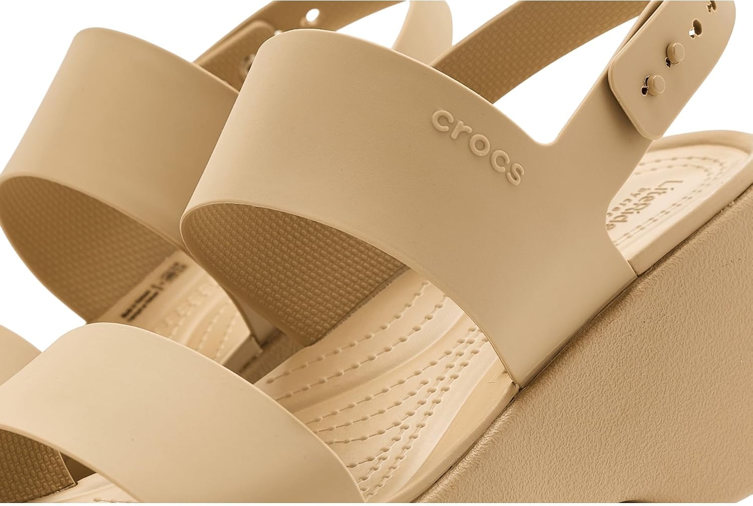 image:imageCrocs Brooklyn Sky Sandals Wedge SandalsCashew