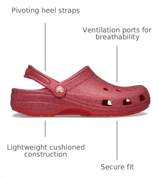 image:imageCrocs Classic Clogs GlitterCherry Red