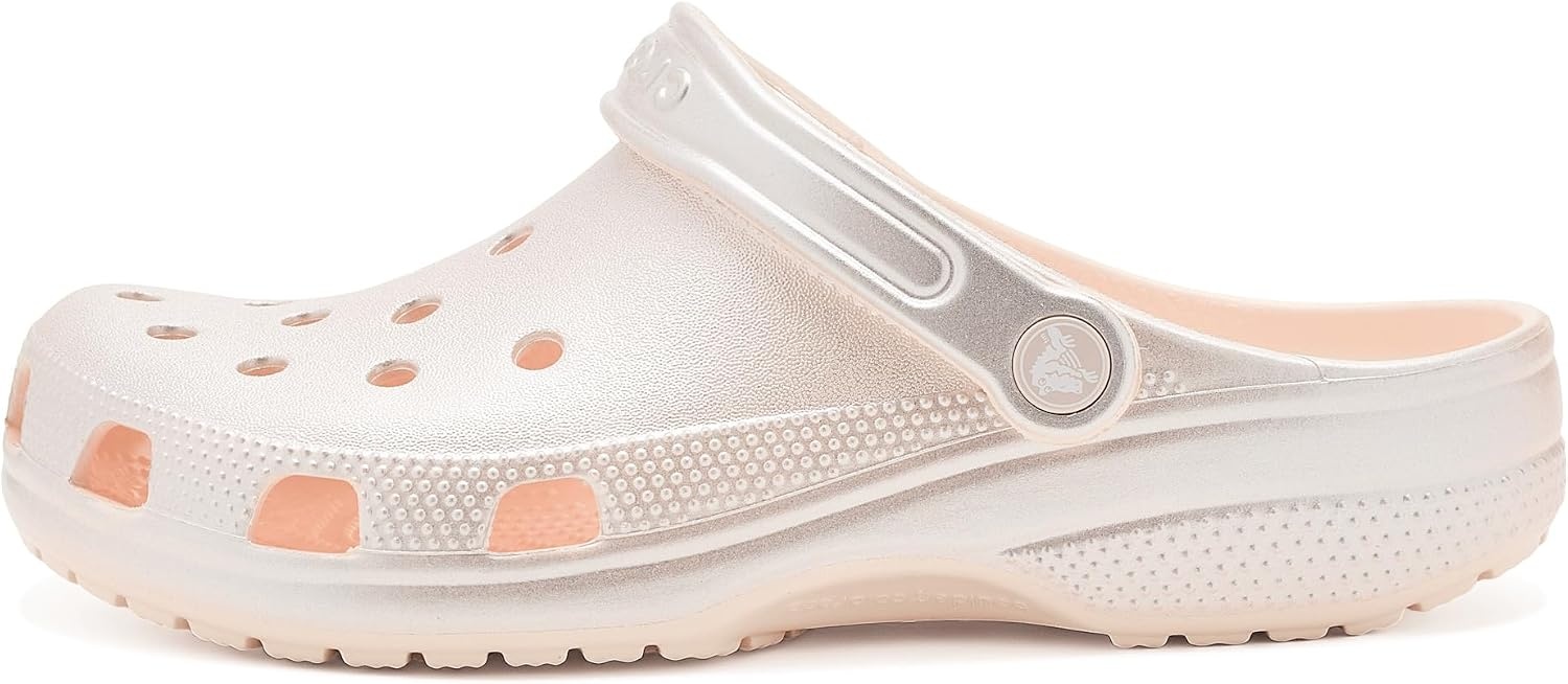 image:imageCrocs Classic Clogs GlitterPeach Ice Metallic