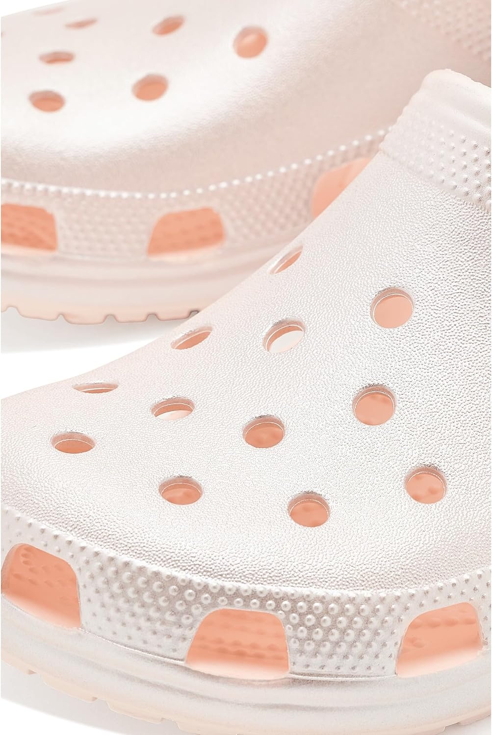 image:imageCrocs Classic Clogs GlitterPeach Ice Metallic