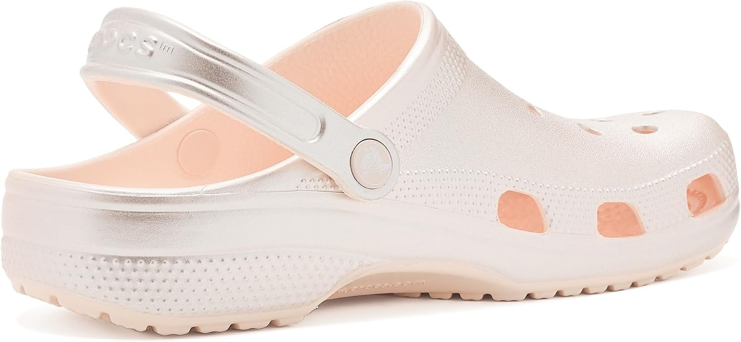 image:imageCrocs Classic Clogs GlitterPeach Ice Metallic