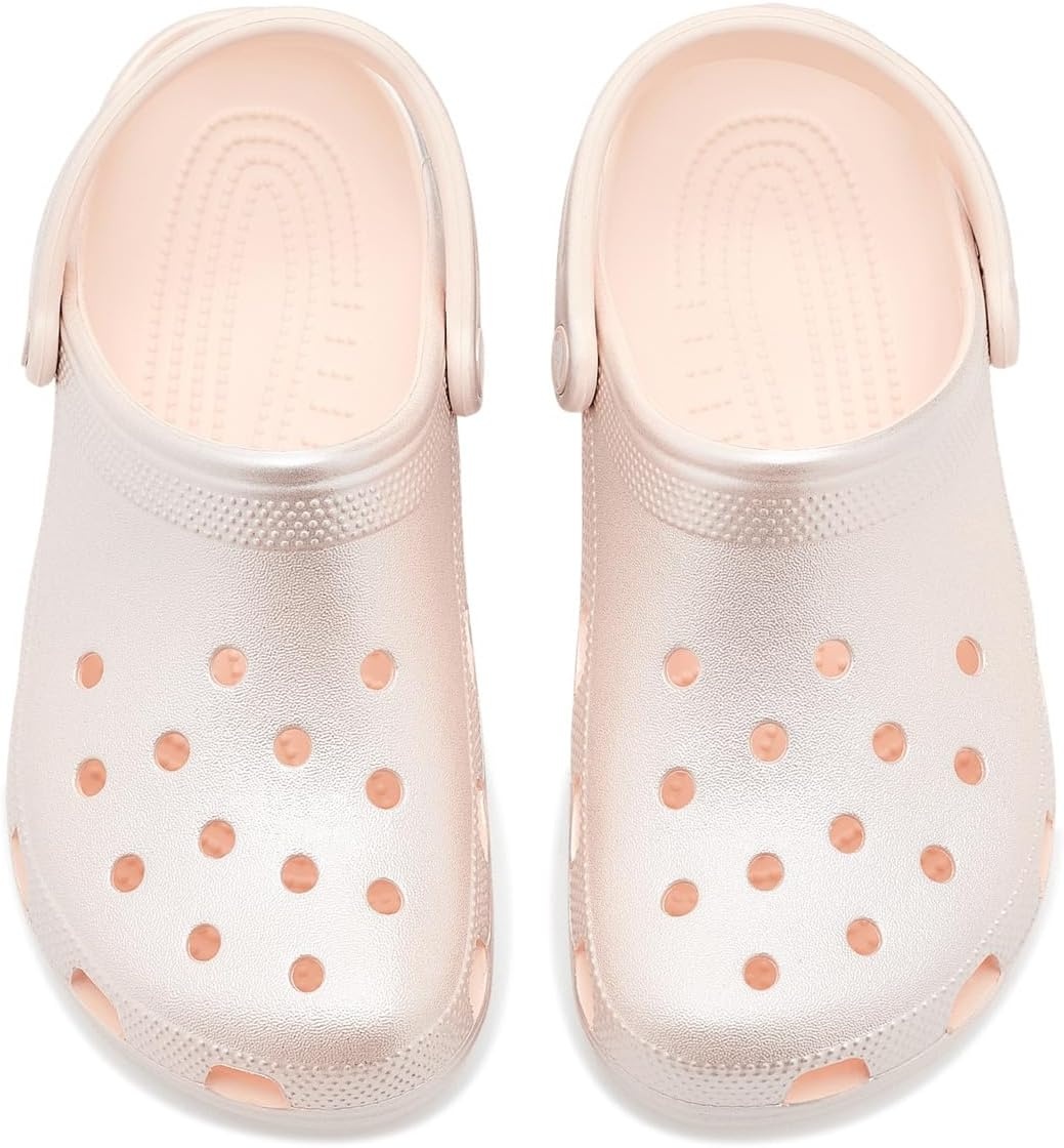 image:imageCrocs Classic Clogs GlitterPeach Ice Metallic
