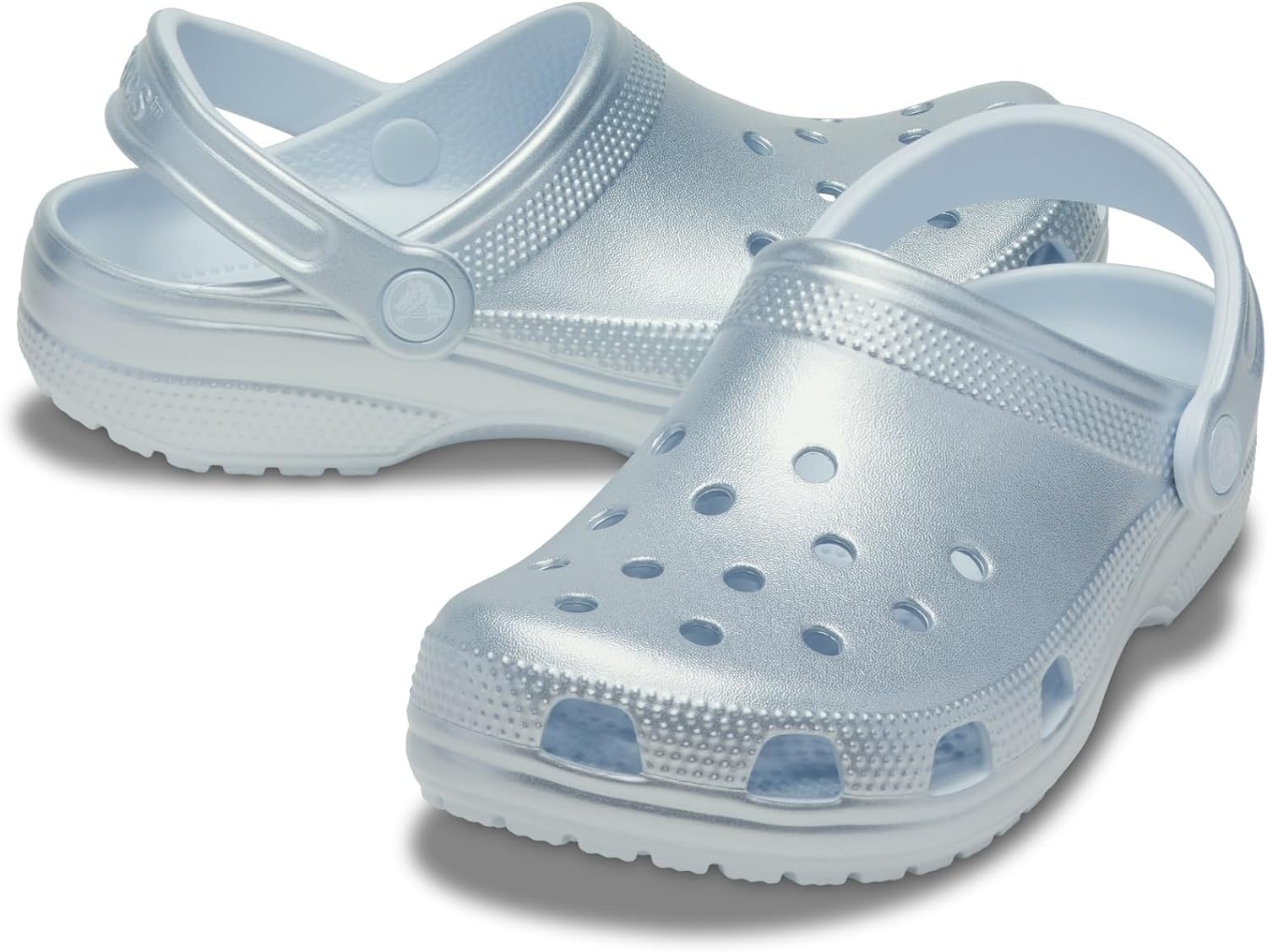 image:imageCrocs Classic Clogs GlitterSky Ice Metallic