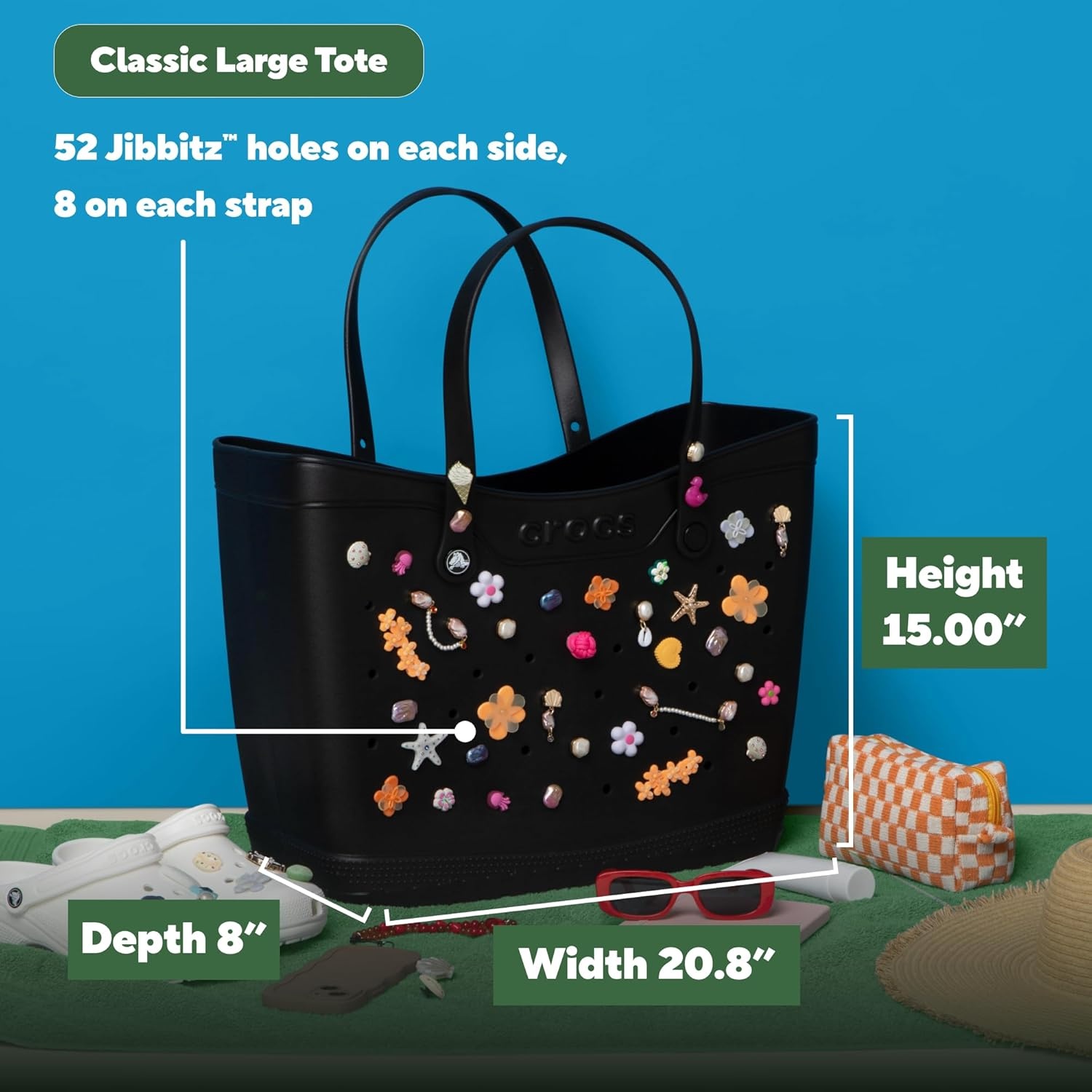 image:imageCrocs Classic Large Tote Bag Durable Washable WaterproofNightshade