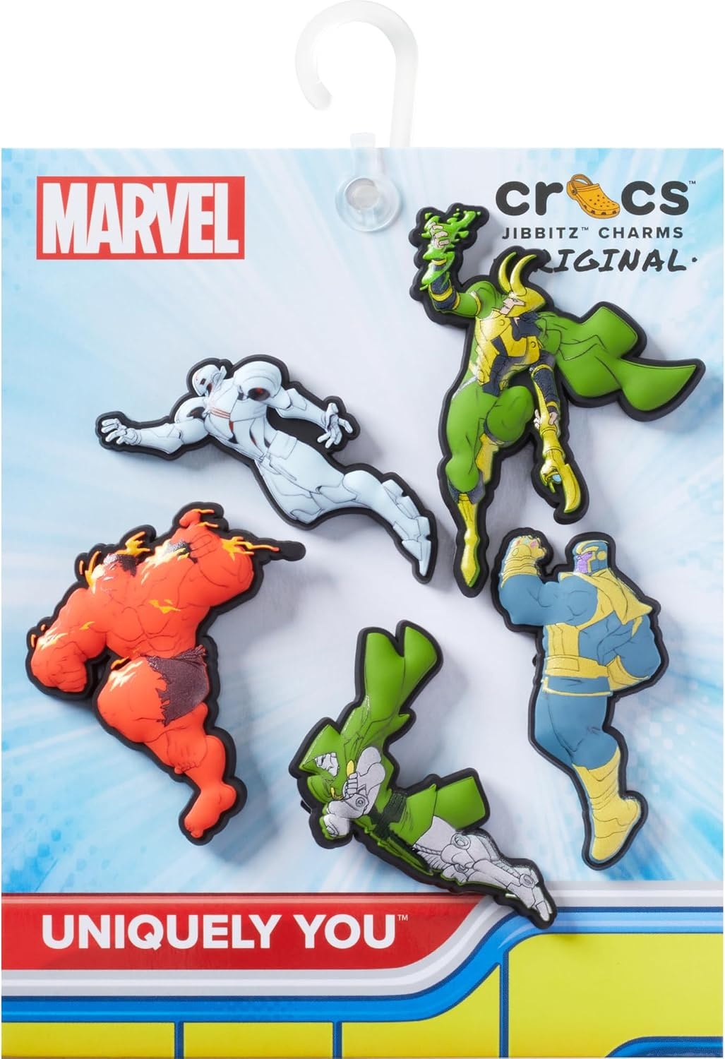 image:imageCrocs Jibbitz DCMarvel Super Hero Shoe Charm PacksAvengers Villains