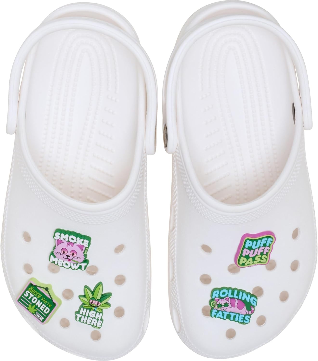 image:imageCrocs Jibbitz Flowers Shoe Charm Packs 420 Hemp Cuties 5Pack