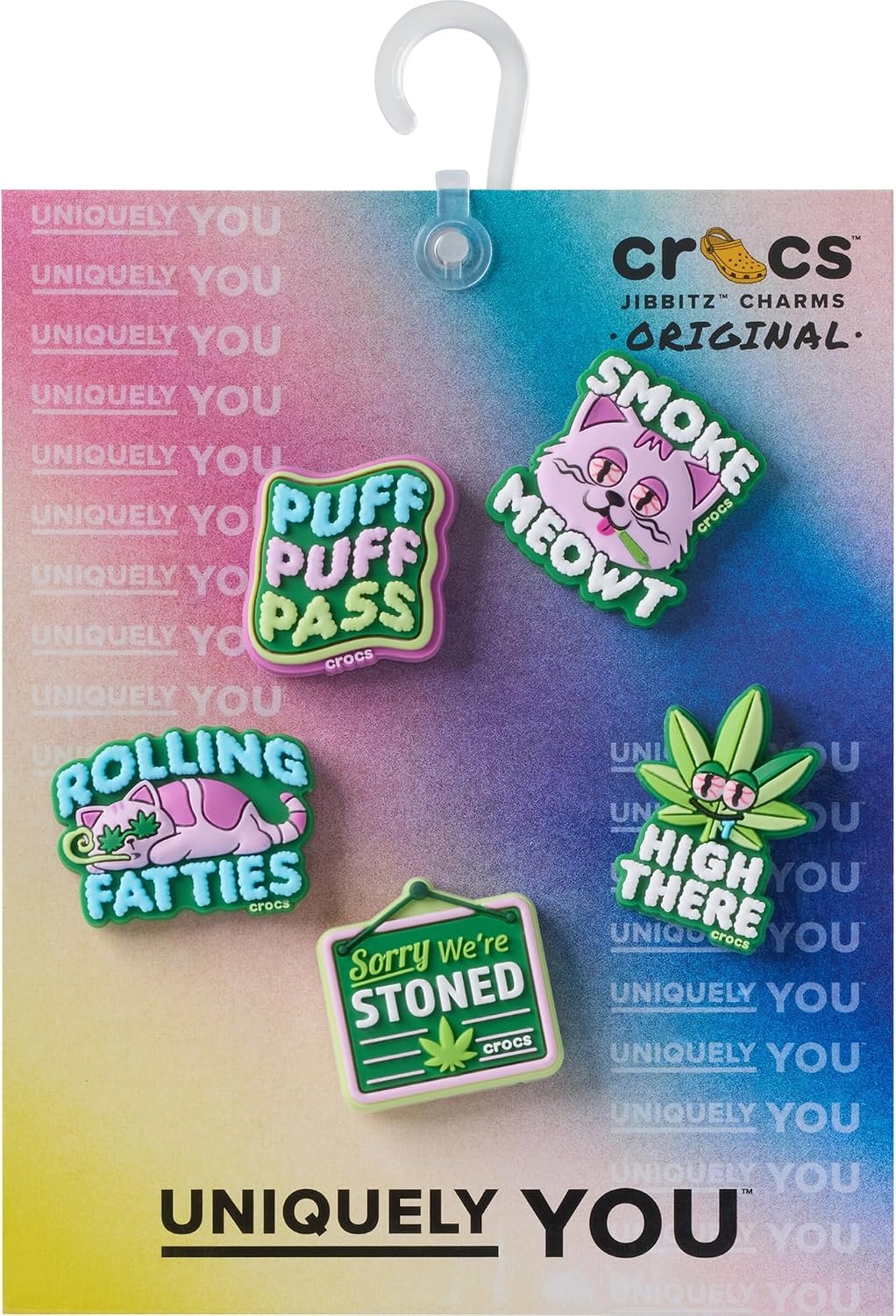 image:imageCrocs Jibbitz Flowers Shoe Charm Packs 420 Hemp Cuties 5Pack