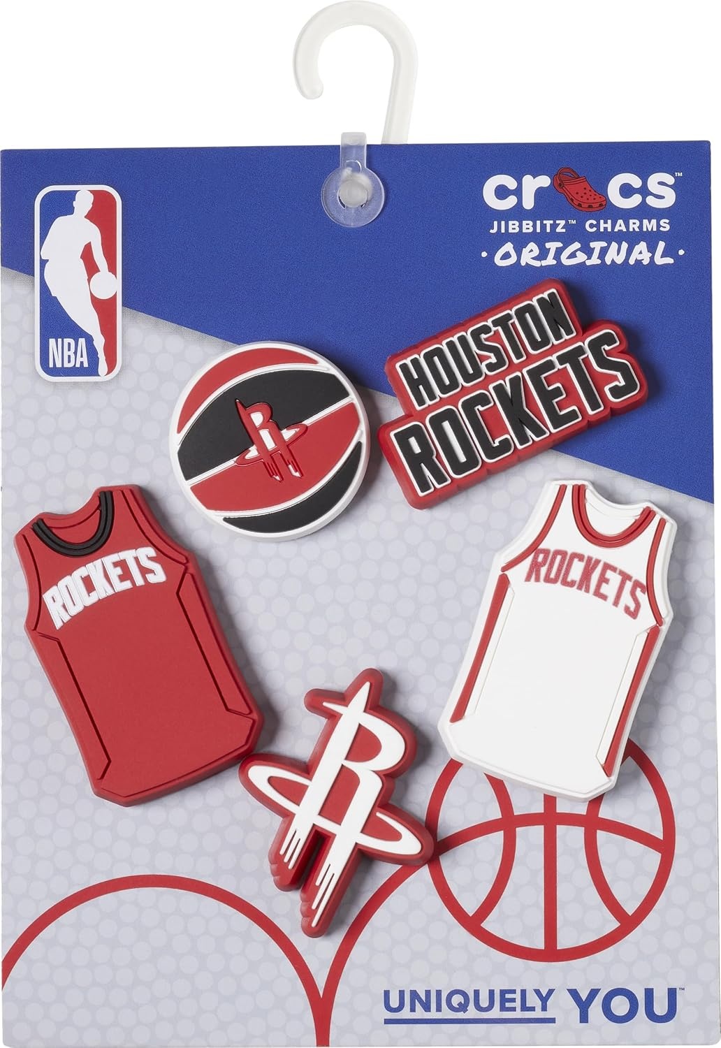 image:imageCrocs Jibbitz Shoe Charms NBA Basketball Teams Sports Collection Multi PacksHouston Rockets