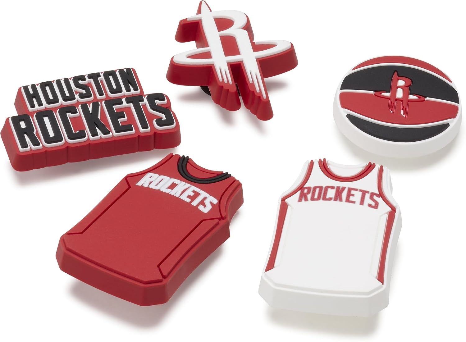 image:imageCrocs Jibbitz Shoe Charms NBA Basketball Teams Sports Collection Multi PacksHouston Rockets