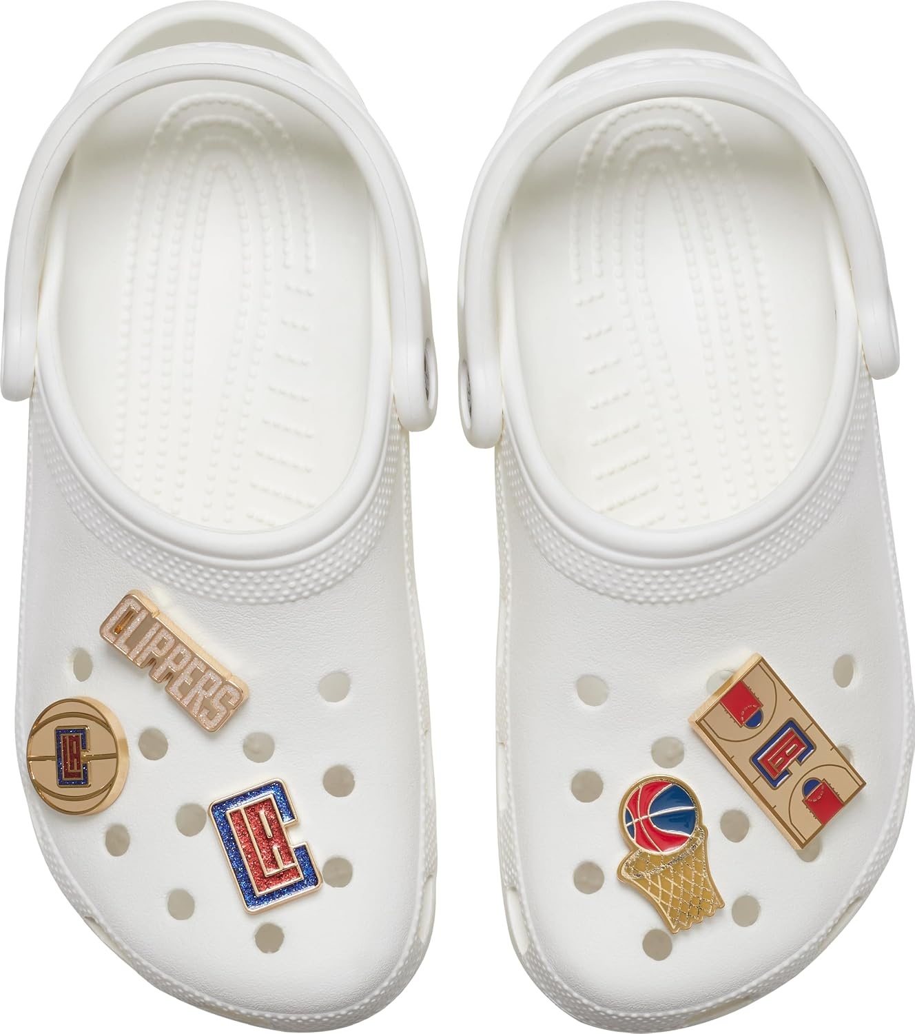 image:imageCrocs Jibbitz Shoe Charms NBA Basketball Teams Sports Collection Multi PacksLos Angeles Clippers Gold