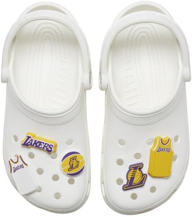 image:imageCrocs Jibbitz Shoe Charms NBA Basketball Teams Sports Collection Multi PacksLos Angeles Lakers