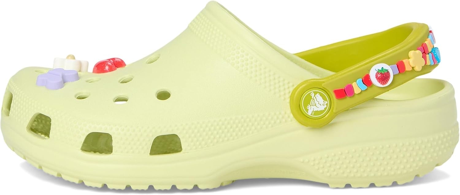 image:imageCrocs Kids Classic Clogs with Jibbitz CharmsFrothy Green