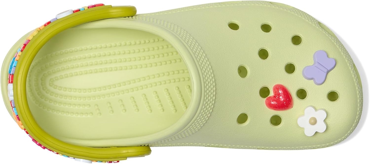 image:imageCrocs Kids Classic Clogs with Jibbitz CharmsFrothy Green