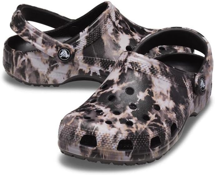 image:imageCrocs Kids Classic ClogsBlack Bleached Dye
