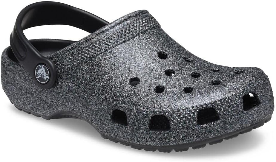 image:imageCrocs Kids Classic ClogsBlackSilver Glitter