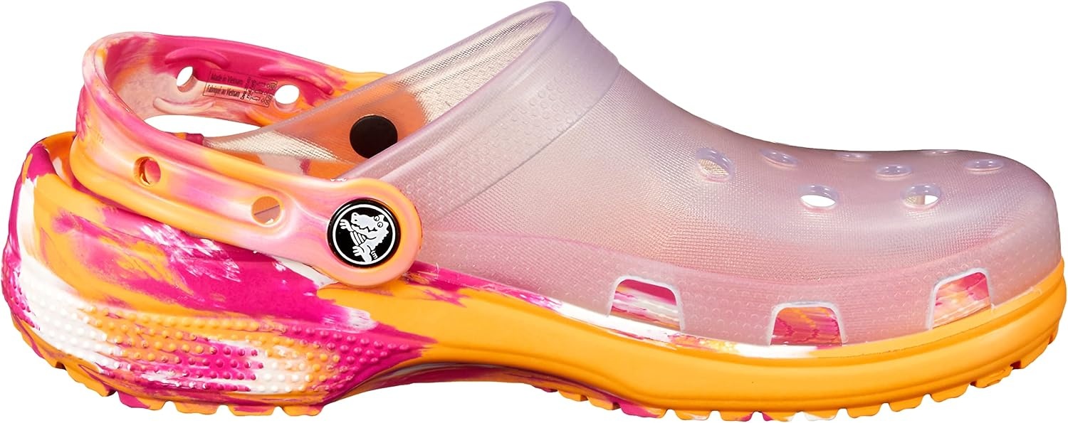 image:imageCrocs Kids Classic ClogsWhiteMulti Marbled