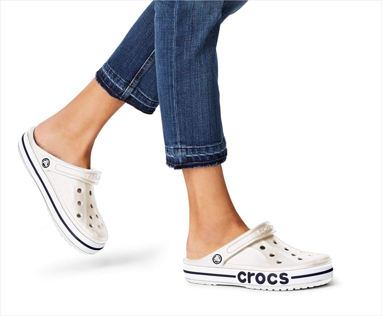 image:imageCrocs Kids Classic ClogsWhiteNavy