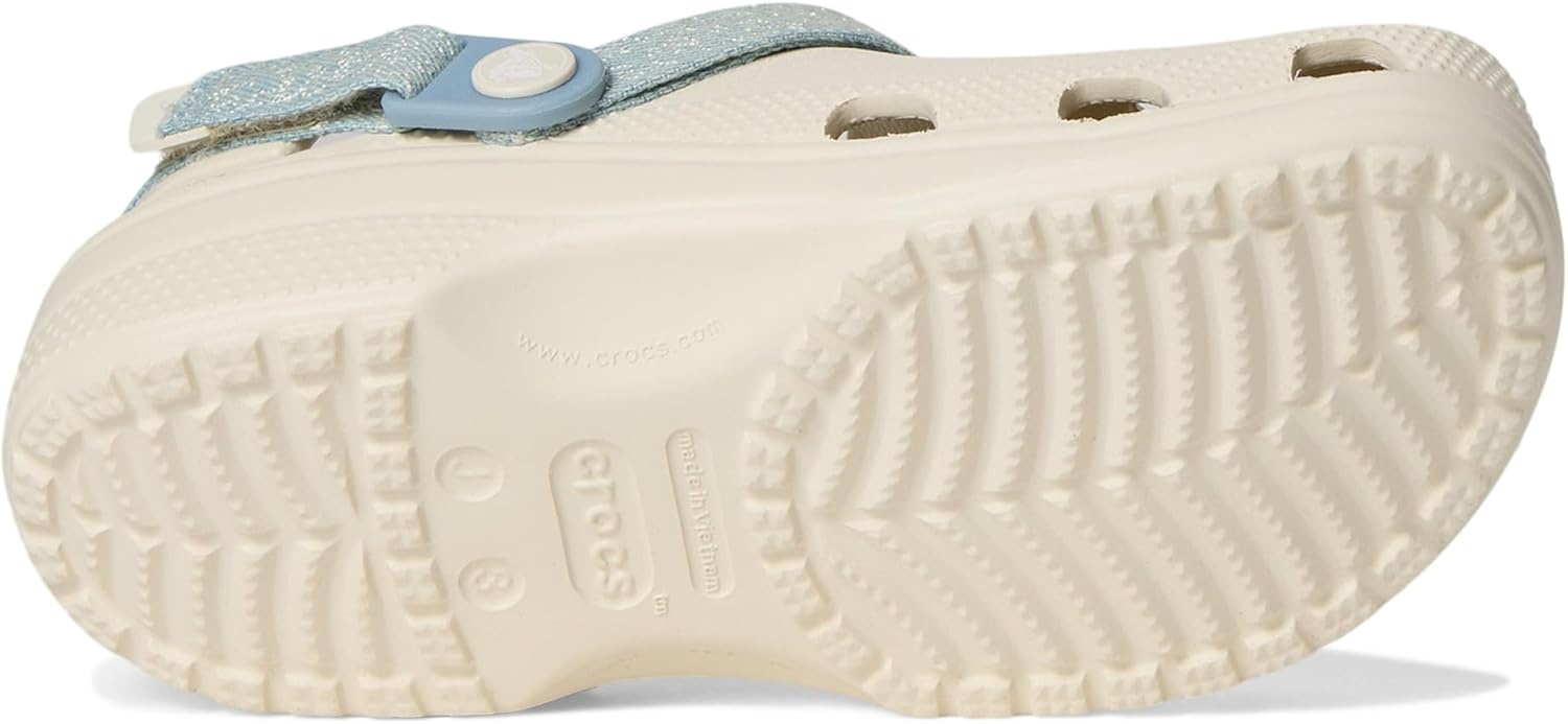 image:imageCrocs Kids Classic Denim Floral Backstrap Clogs Little KidBig KidSummit White