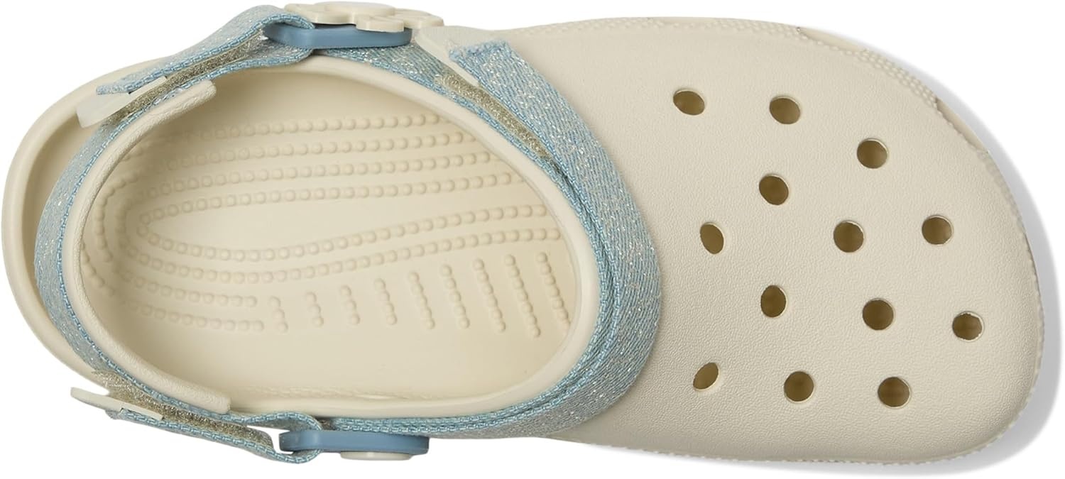 image:imageCrocs Kids Classic Denim Floral Backstrap Clogs Little KidBig KidSummit White