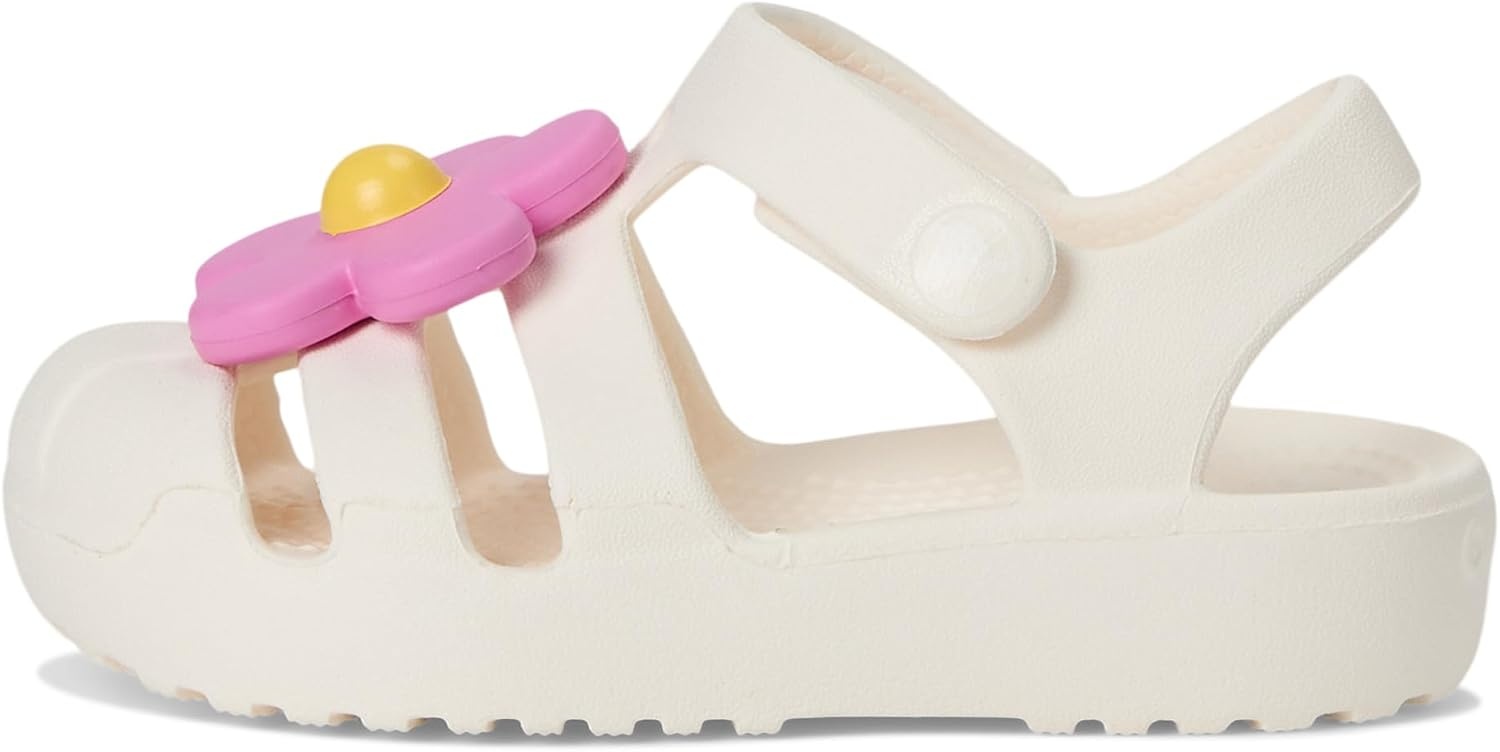 image:imageCrocs Kids Classic Fisherman SandalsChalkFlower