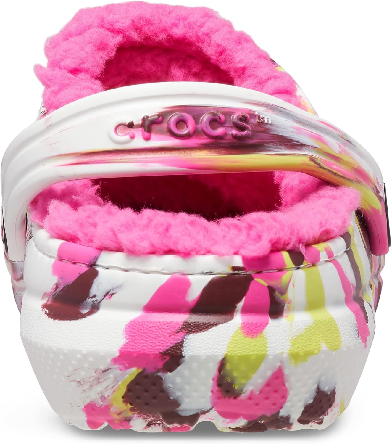 image:imageCrocs Kids Classic Lined ClogElectric PinkMulti Marbled Tiedye