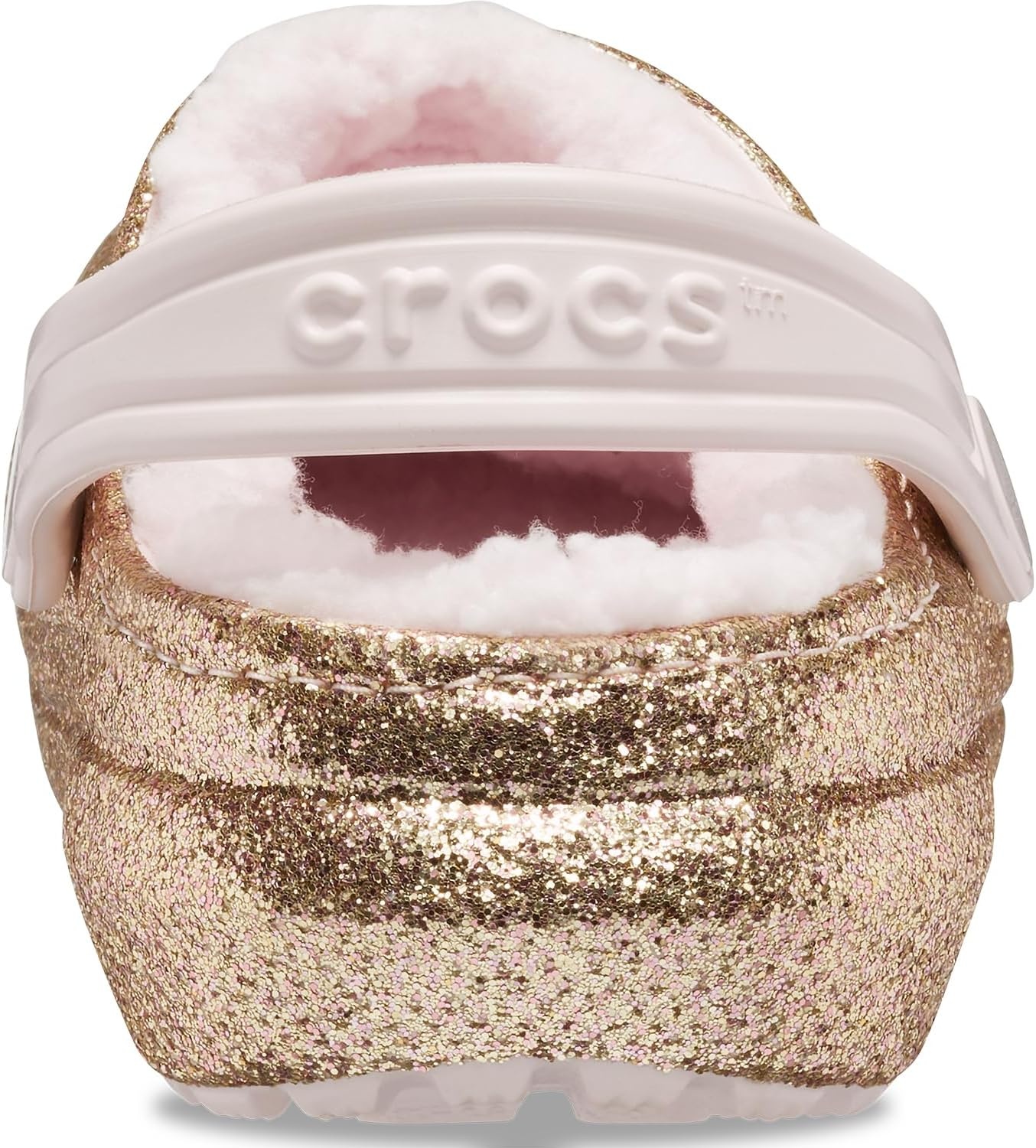image:imageCrocs Kids Classic Lined ClogGoldBarely Pink