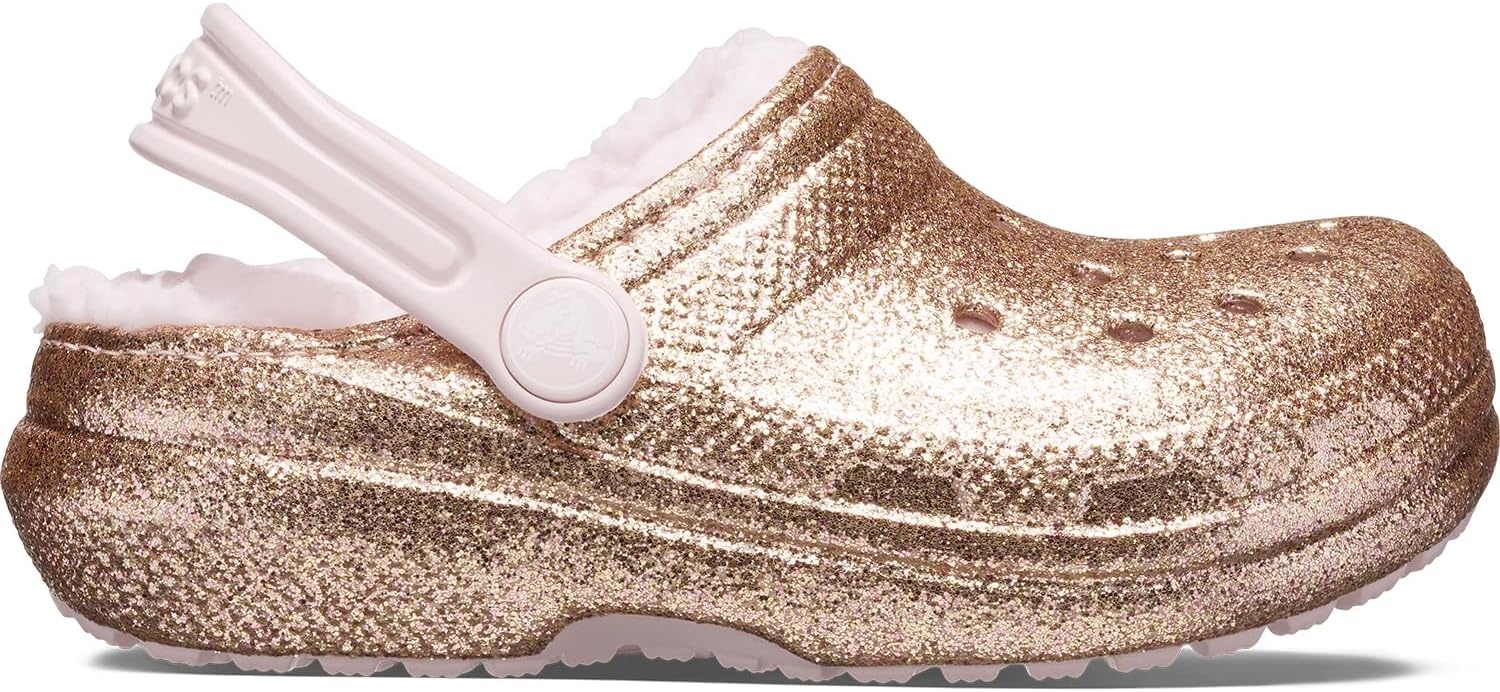 image:imageCrocs Kids Classic Lined ClogGoldBarely Pink