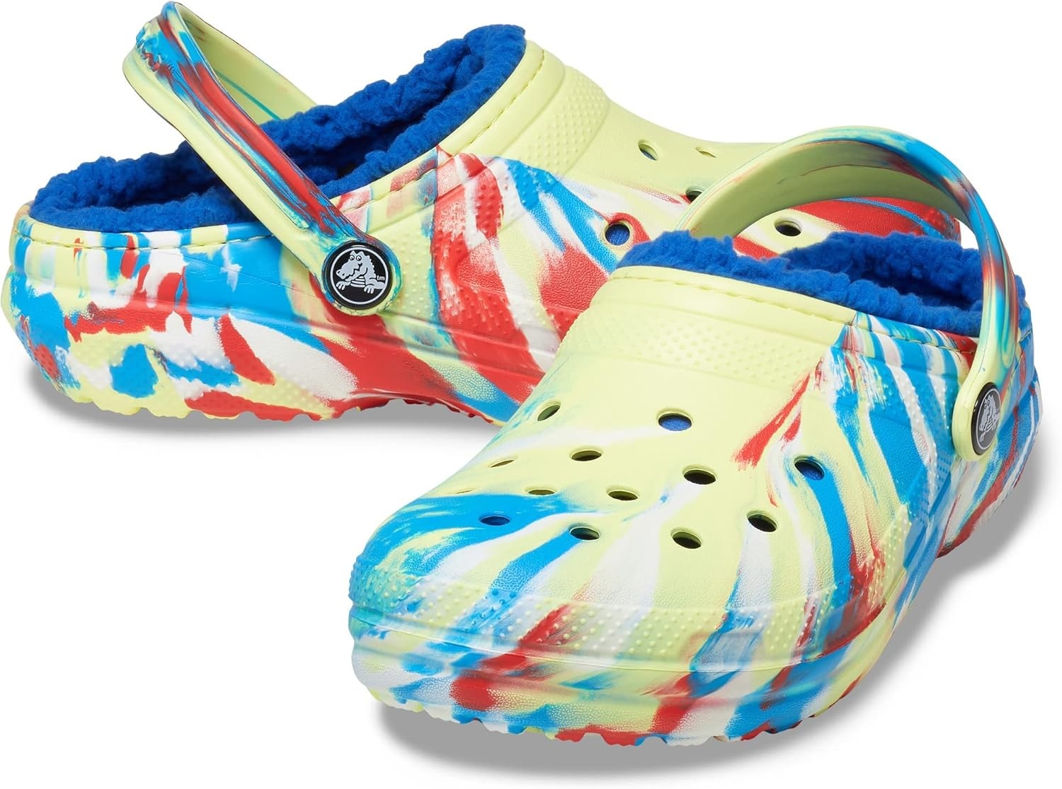 image:imageCrocs Kids Classic Lined ClogSulphurMulti Marbled Tiedye