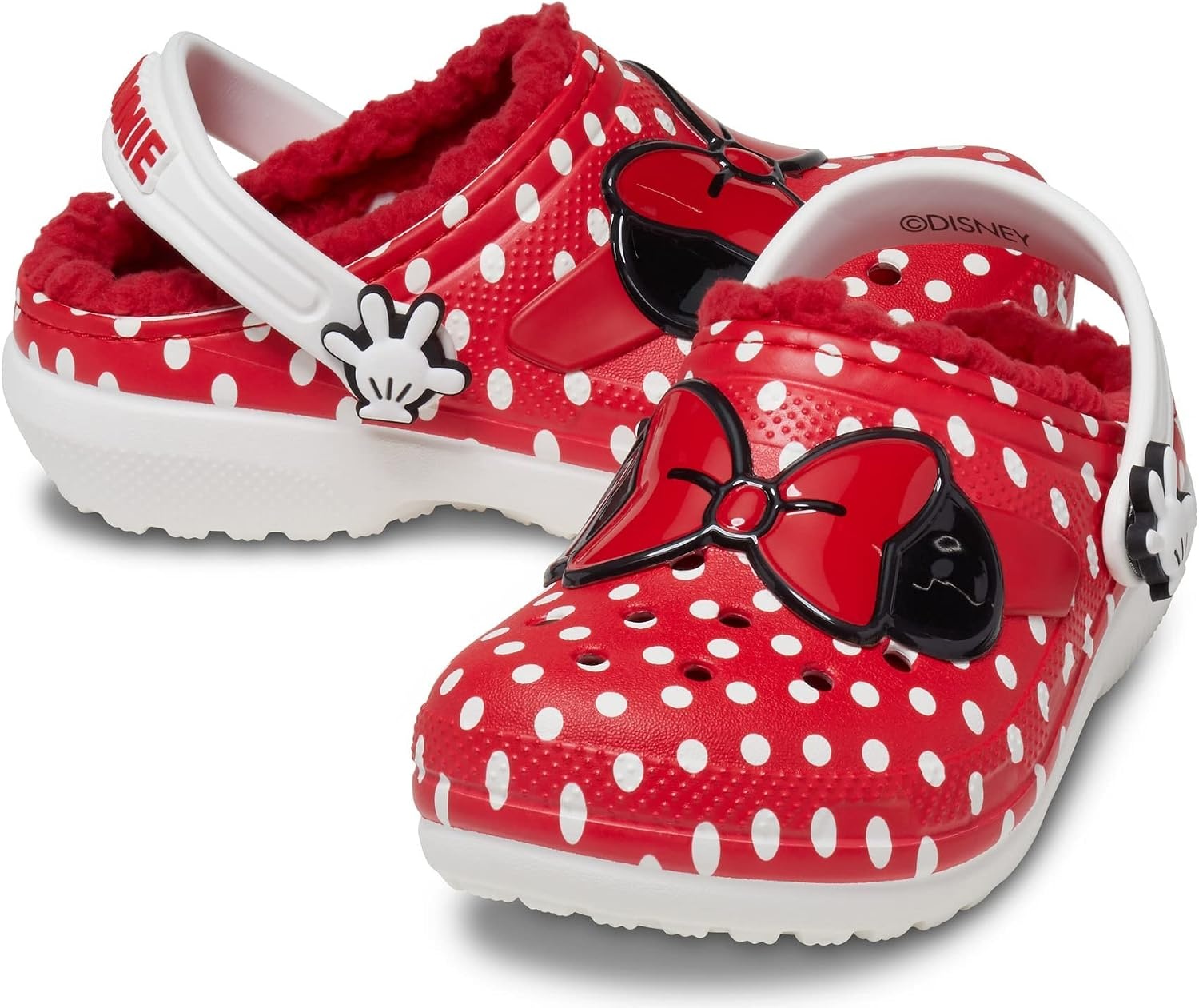 image:imageCrocs Kids Classic Lined Disney Clogs Mickey and Minnie Mouse Shoes and SlippersMinnie Mouse