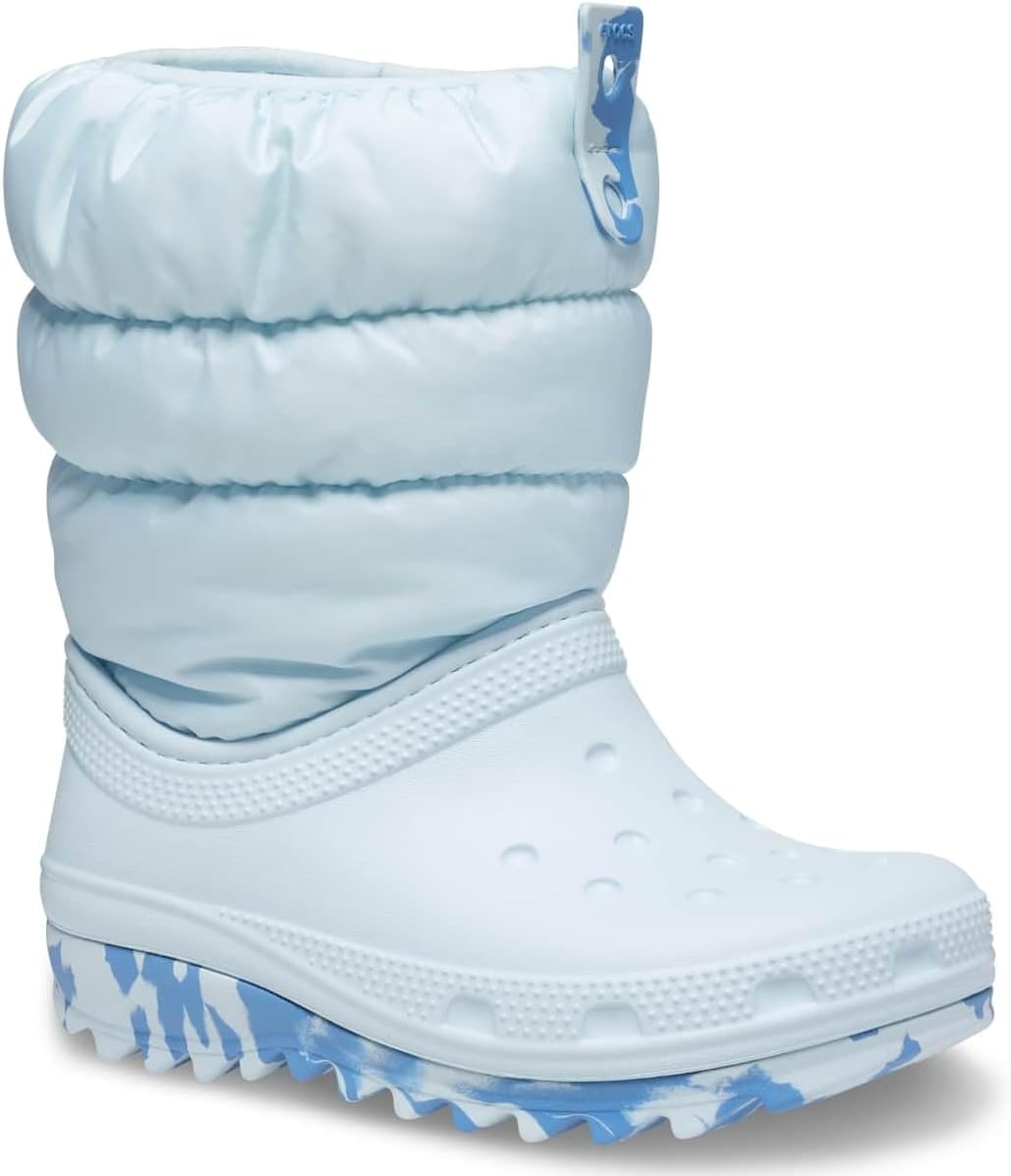 image:imageCrocs Kids Classic Lined Neo Puff BootMineral Blue