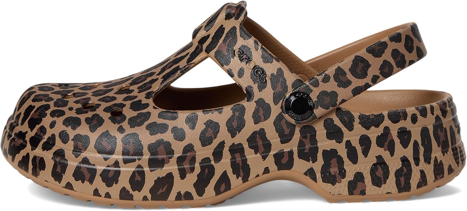 image:imageCrocs Kids Classic Mary Jane Clogs Little KidBig KidSepiaLeopard